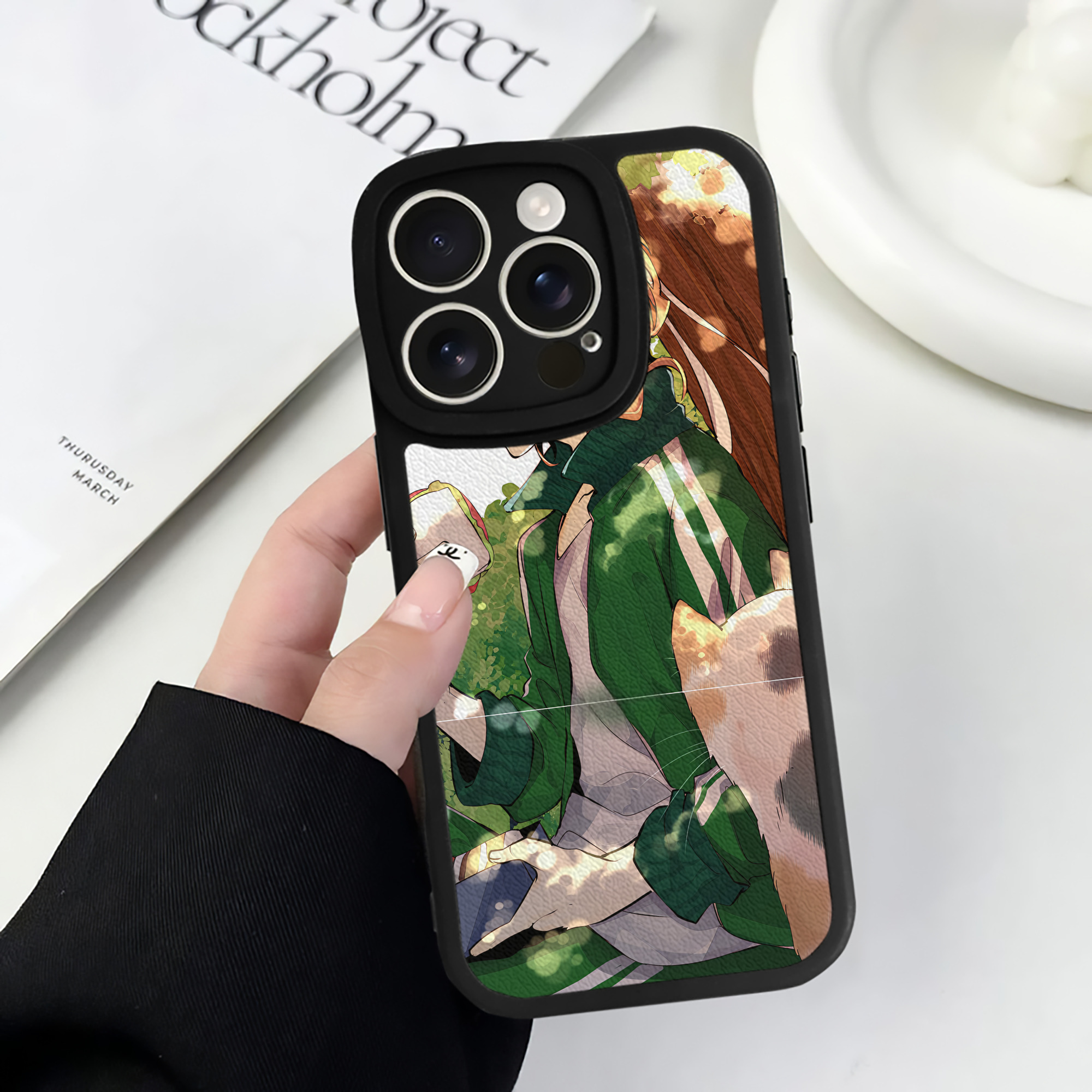 （画像用） 文豪ストレイドッグス Bungo Stray Dogs 【iPhone 16シリーズ対応】シリコンスマホケース（レザー調） 材質：シリコン